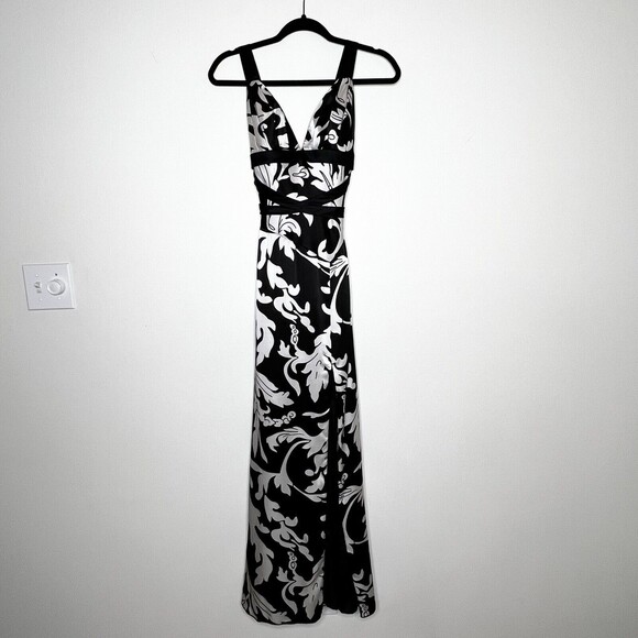 Dina BAR-El Dresses & Skirts - Dina Bar-El Silk Formal Floor Length Gown Black & White Women’s S